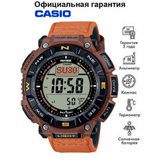 Наручные часы CASIO Pro Trek, коричневый, серый, черный
