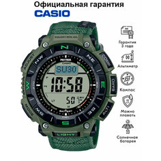 Наручные часы CASIO Pro Trek, хаки, зеленый, серый, черный