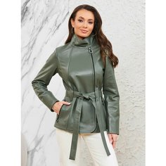 Куртка кожаная LARDIS, размер 48, зелёный