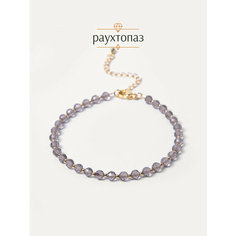 Браслет-нить BL Jewelry, раухтопаз, 1 шт., размер 17 см, белый, голубой