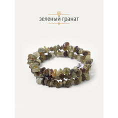 Жесткий браслет BL Jewelry, гранат, 1 шт., размер 19 см, зеленый, желтый