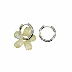 Серьги Hola Jewelry, стекло, размер 21 мм, желтый