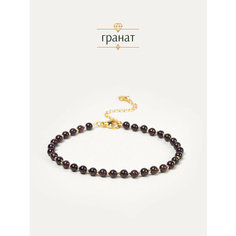 Браслет на ногу BL Jewelry, длина 21 см, 1 шт., бордовый