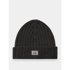 Шапка-бини C.P. COMPANY Extra Fine Merino Wool Logo для мужчин, размер One size, орех