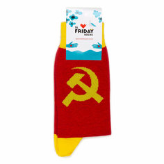 Носки St. Friday Носки с рисунками St.Friday Socks - Made in Leningrad, размер 38-41, красный, желтый