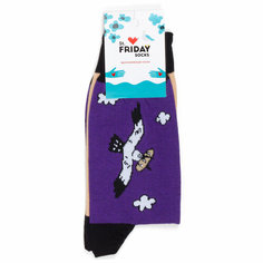 Носки St. Friday Носки с рисунками St.Friday Socks - Раскольников, размер 42-46, коричневый, фиолетовый