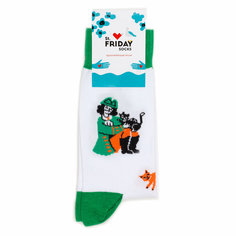 Носки St. Friday Носки с рисунками St.Friday Socks - Когда забыл закрыть окно, размер 38-41, зеленый, белый