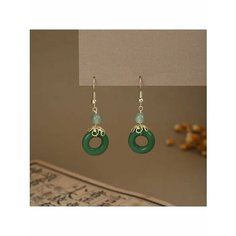 Серьги непарные, жемчуг имитация, акрил, эмаль, желтый, зеленый be Self True Jewel