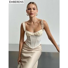 Топ EMBERENS, размер L, молочный, молочный