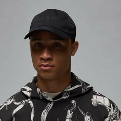 Бейсболка NIKE Jordan Club Unstructured Curved-Bill Hat для женщин, размер L/XL, черный