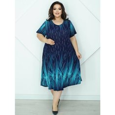 Платье Kingmarin Summer Style, размер 68, бирюзовый