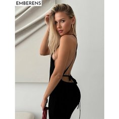 Платье EMBERENS Весна-лето 2025, размер 40-48, черный