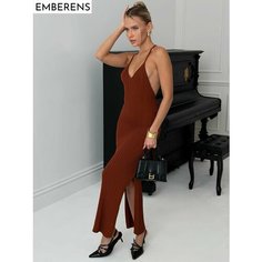 Платье EMBERENS Весна-лето 2025, размер 40-48, коричневый