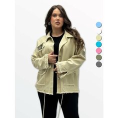 Куртка джинсовая Tango Plus, размер 66, бежевый