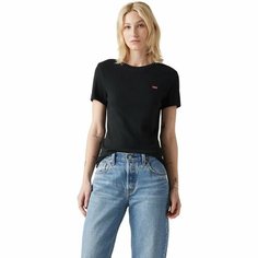 Футболка Levis Women Essential Housemark Tee, размер S, черный Levis®