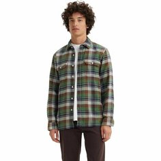 Рубашка Levis Men Jackson Worker Overshirt, размер L, темно-зеленый Levis®