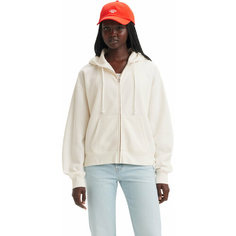 Толстовка Levis Women Everyday Zip-up Hoodie Sweatshirt, размер L, , бежевый Levis®