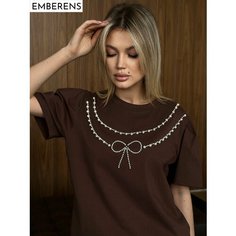 Футболка EMBERENS, размер 40-46, коричневый