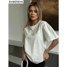 Футболка EMBERENS, размер 40-46, белый/белый