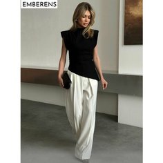 Топ EMBERENS, размер L, черный/черный
