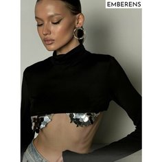 Топ EMBERENS, размер S, черный/черный
