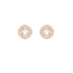 Серьги пусеты SWAROVSKI, кристаллы Swarovski, размер 10 мм, золотой