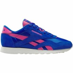 Кроссовки Reebok Classic Nylon, полнота F, размер 8 US, бежевый, розовый, синий