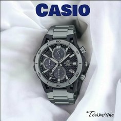 Наручные часы CASIO Edifice, черный, серебряный, серый