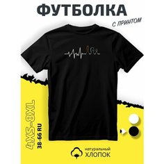 Футболка SMAIL-P шахматы, размер XS, черный