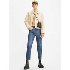 Джинсы классические Levis 501 Crop, размер 26/28, cиний Levis®