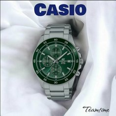 Наручные часы CASIO Edifice, серебряный, зеленый