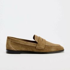 Лоферы Туфли ZARA, размер 37, коричневый No Brand