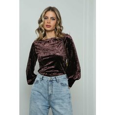 Блуза A-A Awesome Apparel by Ksenia Avakyan, размер 42, темно-коричневый