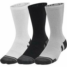Носки Under Armour Performance Tech 3pk Crew, комплект, 3 пары, размер XL, серый/белый/черный