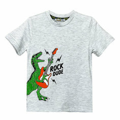 Футболка ALG футболка для мальчиков, размер 5, серый меланж