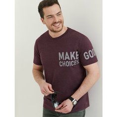 Футболка спортивная BeGood базовая больших размеров, размер 46, бордовый