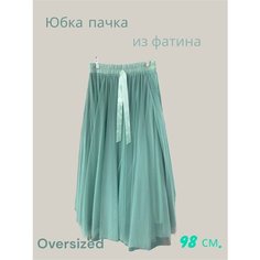 Юбка нет, размер оверсайз, светло-зеленый