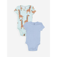 Боди LC Waikiki, комплект из 2 шт., размер 1-3 мес, голубой, зеленый