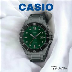 Наручные часы CASIO Collection, зеленый, серебряный, черный