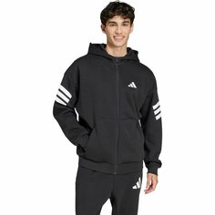Толстовка спортивная adidas Future Icons 3-Stripes Full-Zip Hoodie, размер S INT, , черный