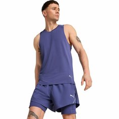 Майка спортивная PUMA Graphic Mesh Running Singlet Men, размер XXL, cиний