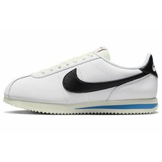 Кроссовки NIKE, размер 8.5US, белый, черный, голубой
