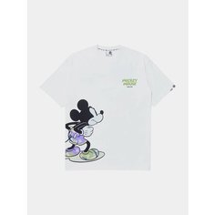 Футболка AAPE BY A BATHING APE X Disney Mickey Purple Graphic, размер L, white