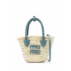 Сумка Miu Miu, бежевый/синий