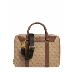 Сумка GUESS, фактура зернистая, бежевый