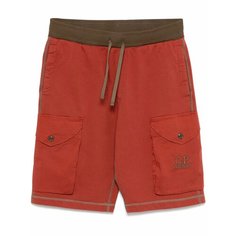 Шорты C.P. COMPANY Diagonal Fleece, размер XS, коричневый