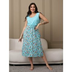 Платье BUY-TEX.RU женское домашнее, размер 54, бирюза