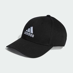 Бейсболка adidas Cotton Twill Baseball Cap для мужчин, размер OSFM, черный/белый