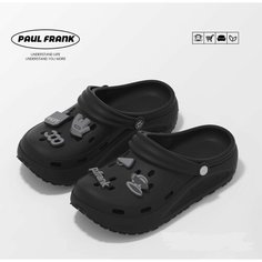 Сабо Paul Frank с джибитсами в стиле Панк, размер 42-43, черный