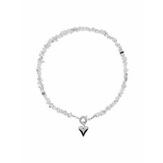 Колье Strekoza Collection, кахолонг, длина 43 см, белый/серый